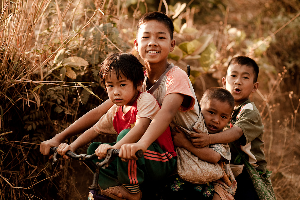 Thai children smiling